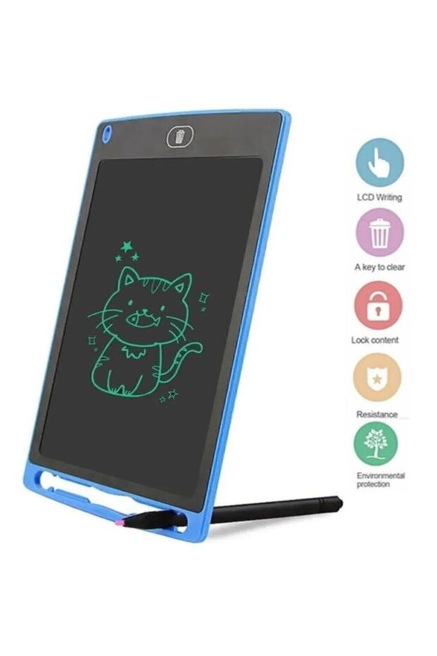 تابلت LCD 8.5 بوصة قلم رسم رقمي لوح كتابة ملاحظات جرافيك كتابة تعليم تابلت أزرق