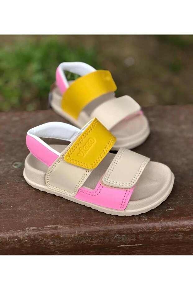 Krixi Lightweight Girls Beige Sandals