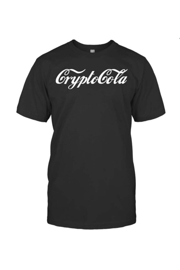 Cripto Cola Cocacola Baskılı Siyah T-shirt Basic Desenli - 2
