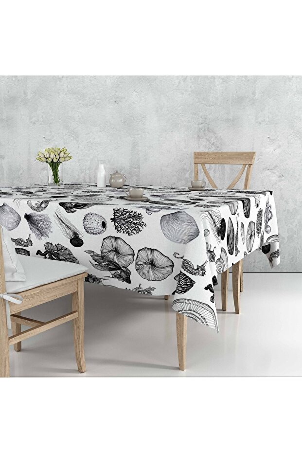 Tablecloth Shell Patterned 140*180 Cm Suede Woven