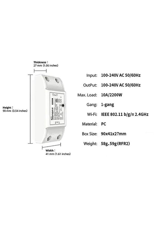 Sonoff Basic R2 - Wifi Akıllı Ev Rölesi Yeni Versiyon - 3