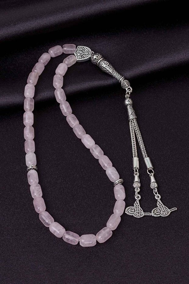 Pink Quartz Stone Rosary