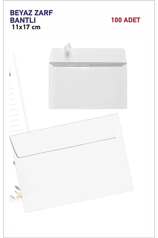 Letter Envelope Silicone 100 Pieces 11,4x16,2 Cm 90 Gr