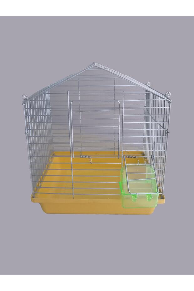 Kuş Kafesi Silver Galvaniz Tek Kapı Tek Yemlikli - 1