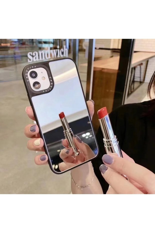 iPhone 14 Pro Compatible Mirrored Make up Luxury Case