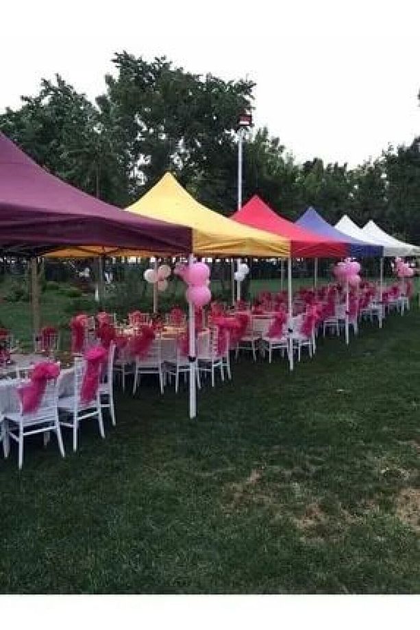 300 x 300 ÇadırSepetim-- KIRMIZI--3x3 PORTATİF 1.SINIF KOLAYKURULUM ÇARDAK-TENTE 18 kg Su Geçirmez - 4