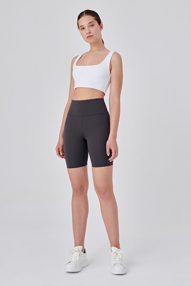 Push Up High Waist Recovery Biker Leggings Smoked