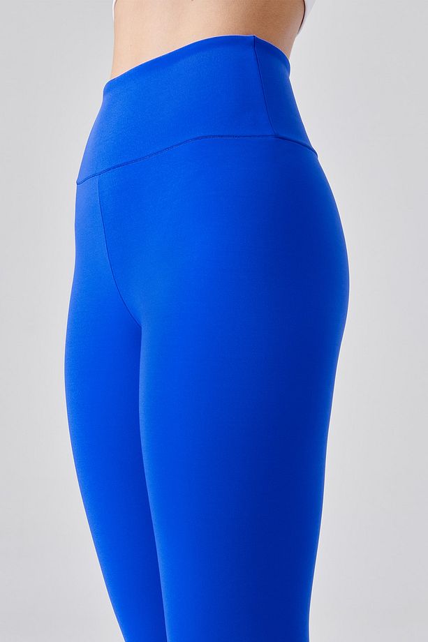 Push Up Soft Yüksel Bel Toparlayıcı Tayt Saks Mavi - 5
