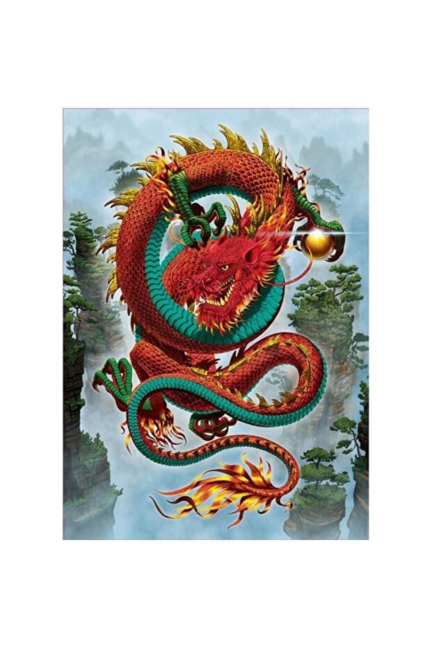 Good Fortune Dragon 500 parça Puzzle - 1