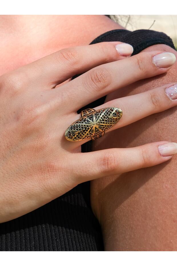 Filigree Embroidered Antique Antique Adjustable Women's Ring