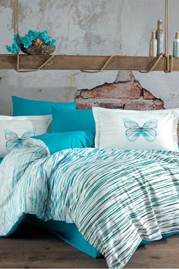 طقم بيكيه مزدوج من إلدورا باللون الفيروزي - 1