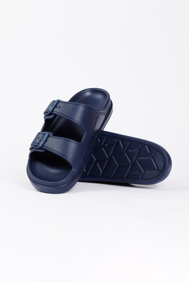 Erkek Lacivert Esnek Rahat Taban Terlik - 4