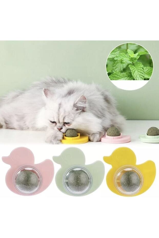Ördek Şekil Sağlıklı Kedi Catnip Oyuncaklar Top Kedi Şeker Yalayan Aperatifler Catnip - 1