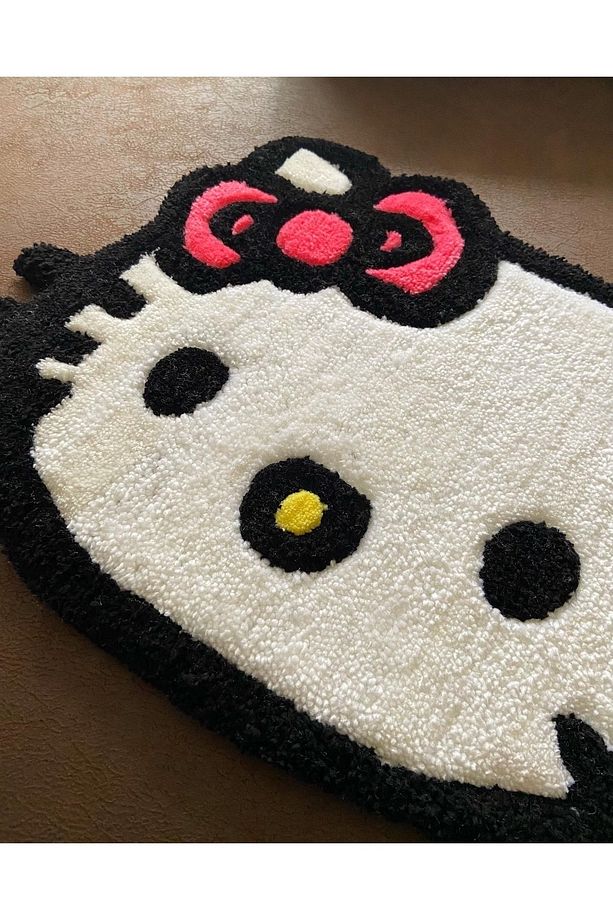 Hello Kitty Figürlü Tufting El Yapımı Duvar Yer Halısı - 2