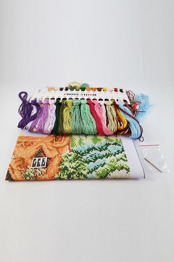 Goblen Etamin İşleme Seti 40x50 cm Vazodaki Çiçekler Deseni - 3