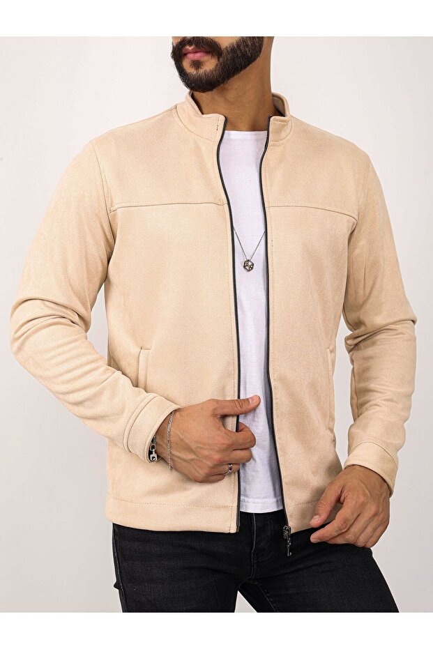 سترة من جلد الغزال للرجال - 1