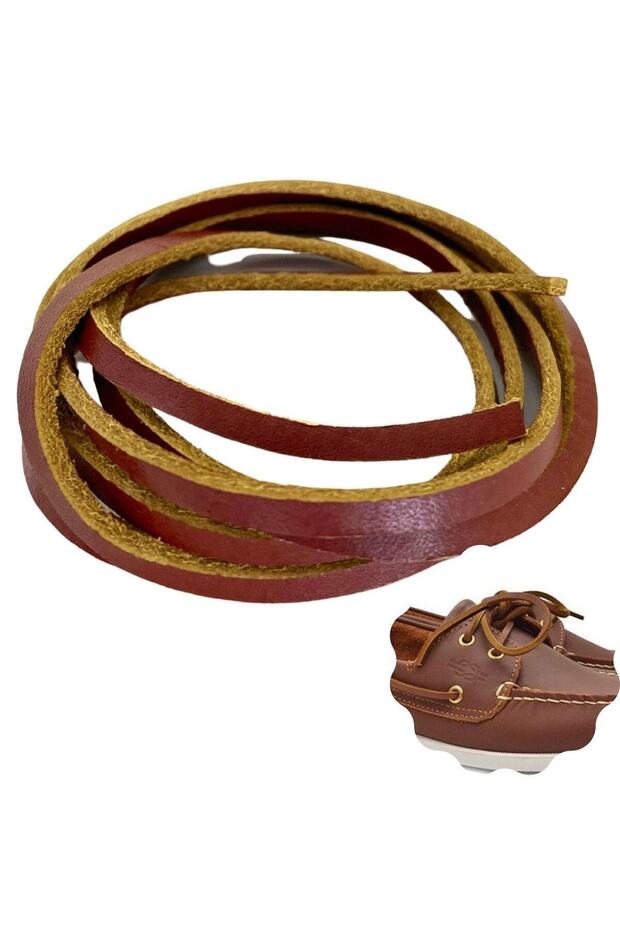 Deri Ayakkabı Bağcığı, Nubuk Timberland Dexter Vb. Ayakkabıya Uygun Deri Bağcık, 1 Adet - 150 cm - 1