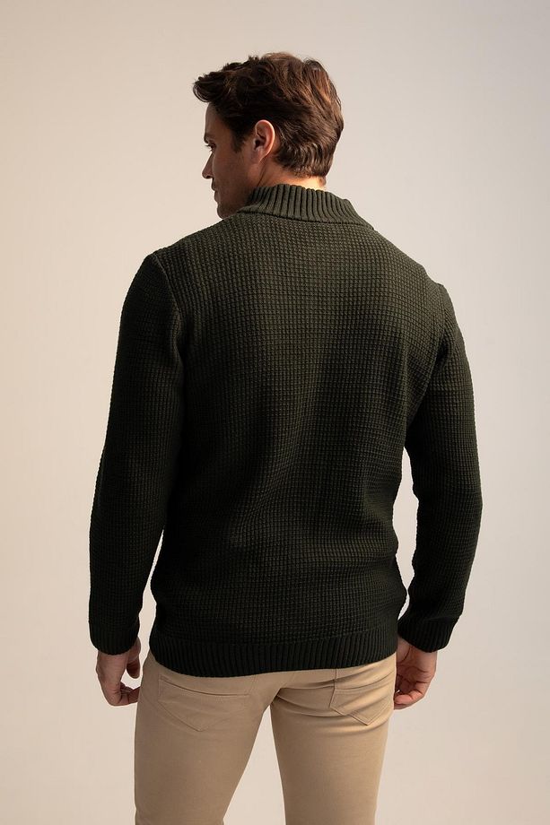Regular Fit Yarım Balıkçı Yaka Fermuarlı Triko Hırka R1195az22wn - 5