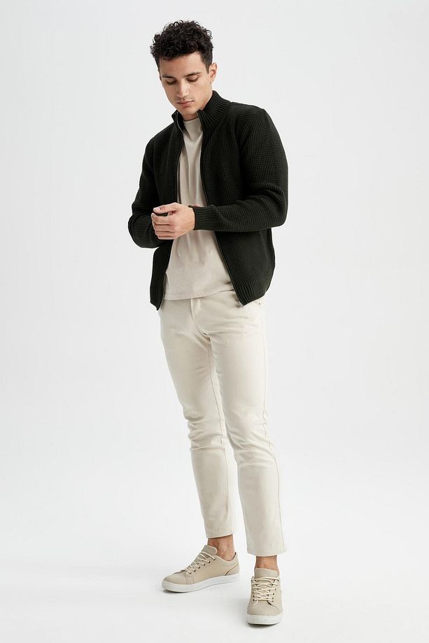 Regular Fit Yarım Balıkçı Yaka Fermuarlı Triko Hırka R1195az22wn - 7