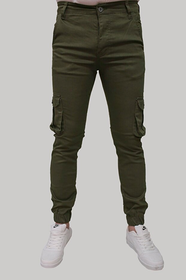 Herren-Cargohose Khaki - 1