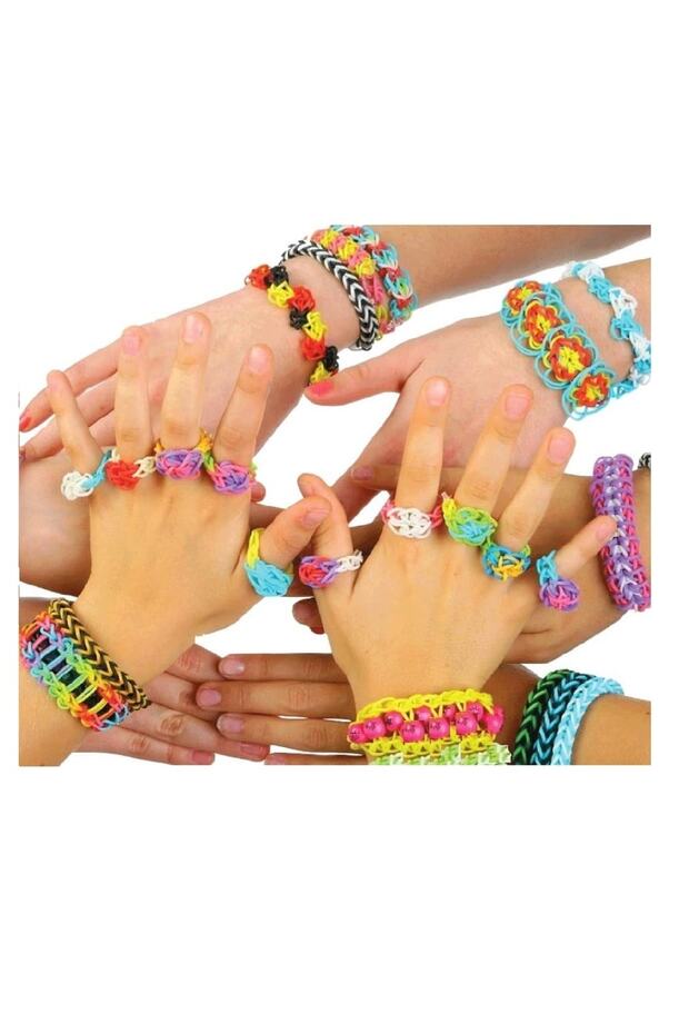 مجموعة صنع أساور مطاطية شبكية تعليمية مكونة من 3 عبوات - 1