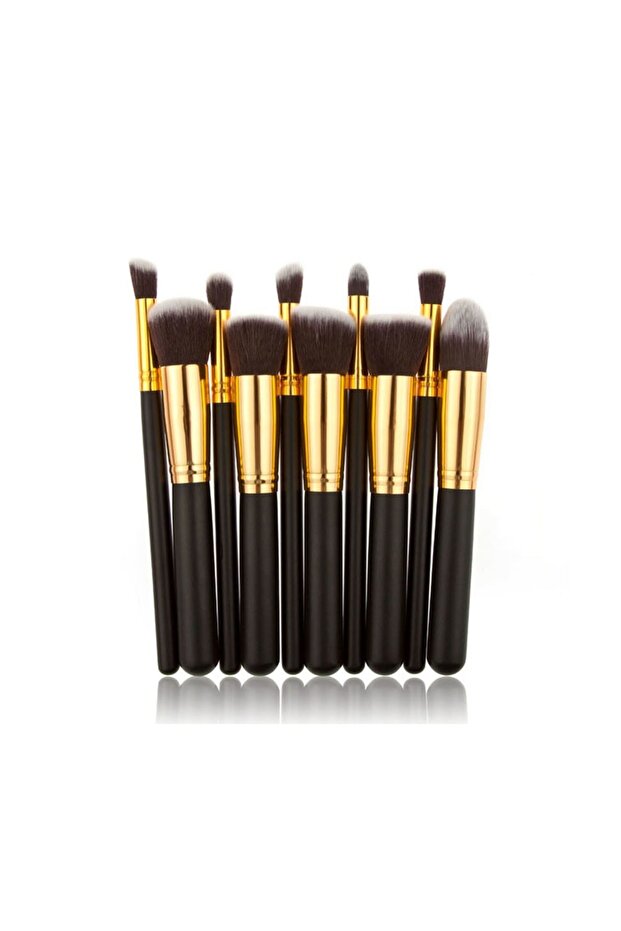 10-Piece Professional Makeup Brush Set Gold8681702003487
