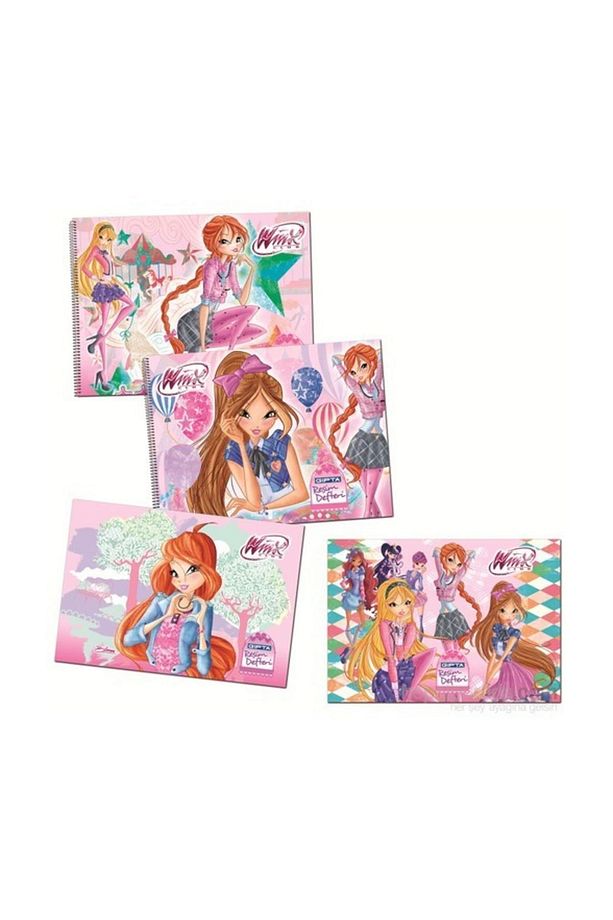 3138 Winx Tek Dikiş Resim Defteri A4 16 Yaprak - 1