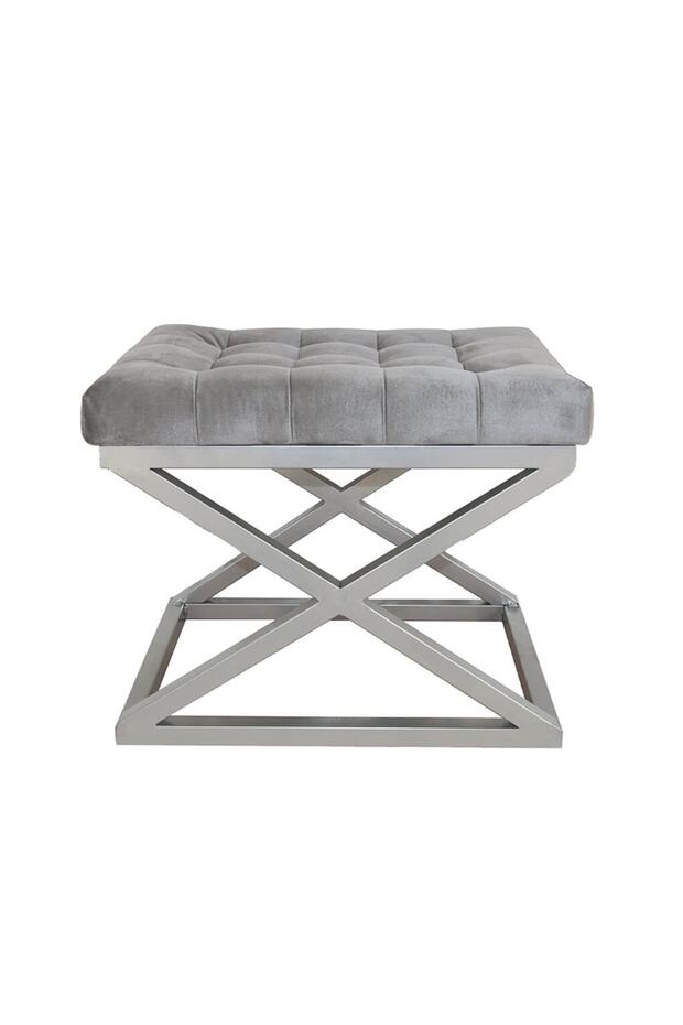 Gümüş Çapraz Ayaklı Puf - 1