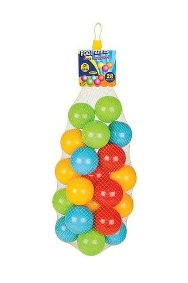 Oyun Havuz Topu Şişme Oyun Havuz Topları 6 Cm 28 Adet- Filede / - 1