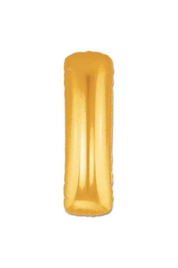 Letter Foil Balloon Letter I Large Size Balloon Golden Yellow / Dore 100CM