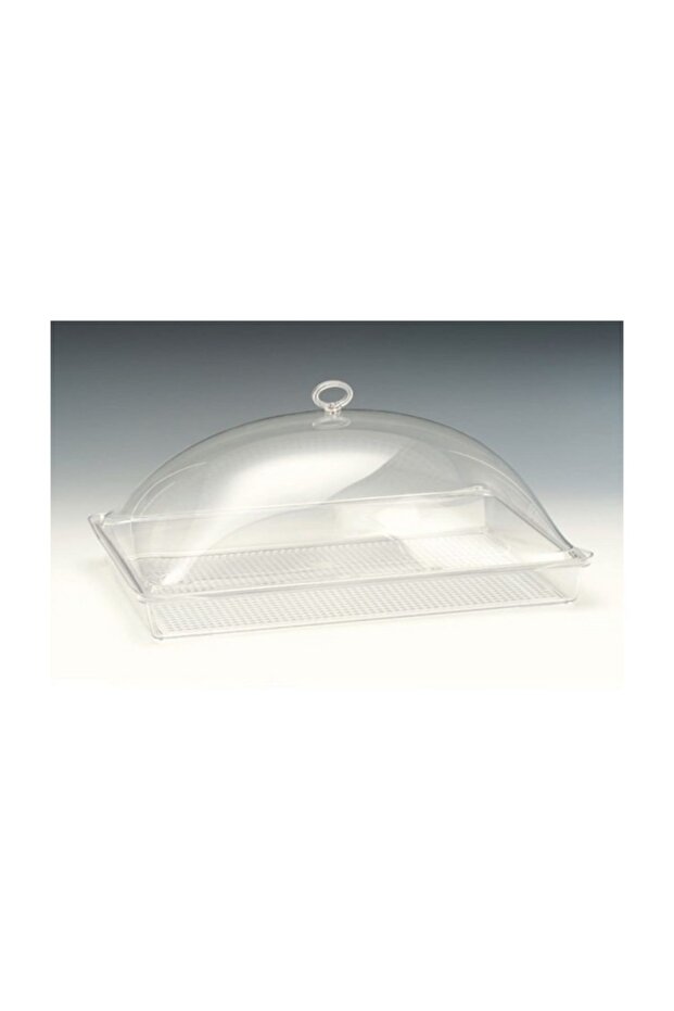 Polycarbonate Acrylic Cover Tray Storage Container (2Pcs)
