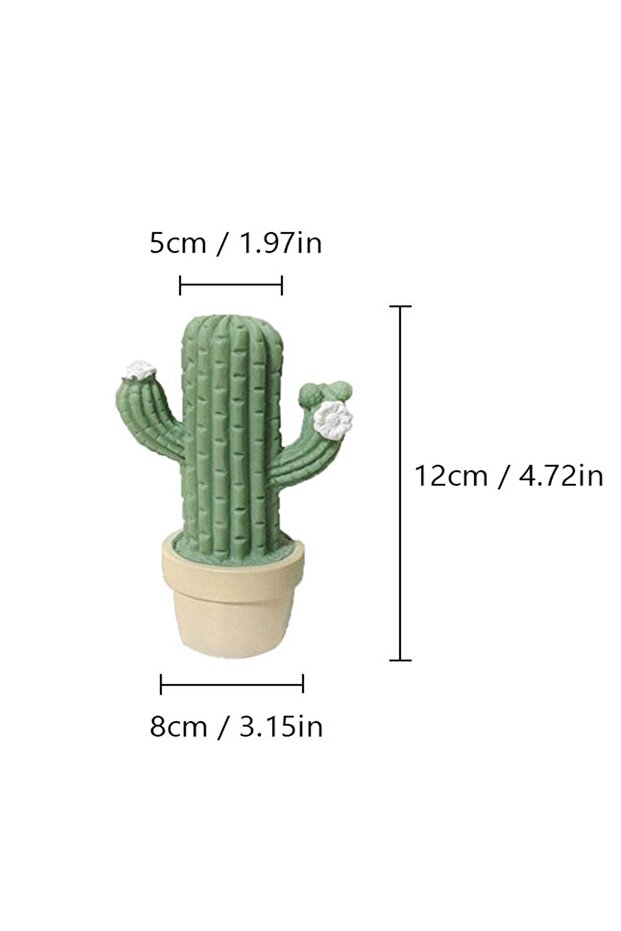 Sevimli Mini Kaktüs Dekoratif Led Masa/Gece Lambası - 4
