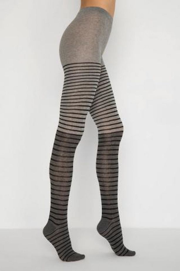 Kül Melanj Trendy Külotlu Çorap - 1