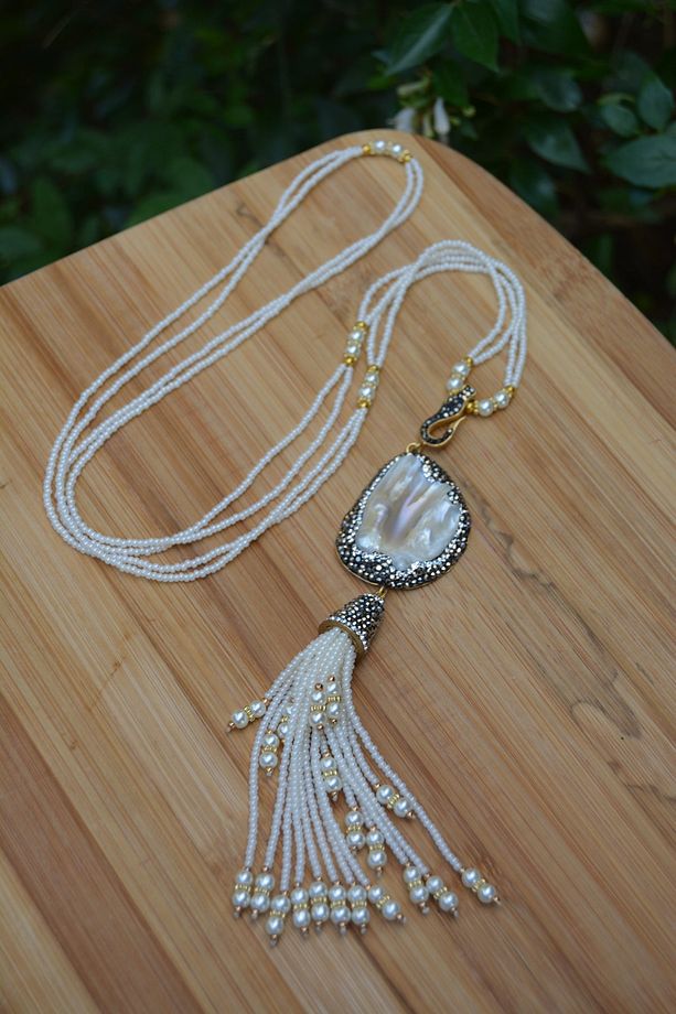 Jewellery Bayan İncili Tasarım Kolye - 2