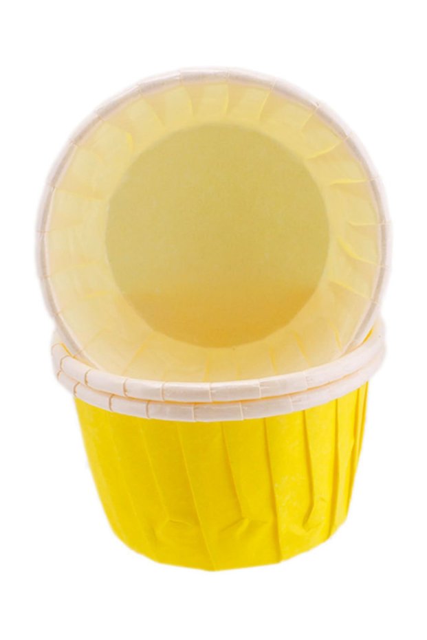 Cupcake Mold Medium Size Solid Color 50*39 mm (50 Pieces) Yellow