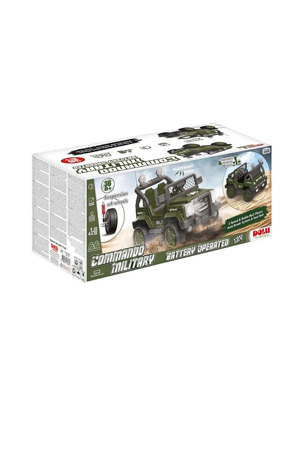 Commando Military 12 V With Radio ve Mp3 Player Akülü Araba 36 m+ Yeşil 8083 - 3