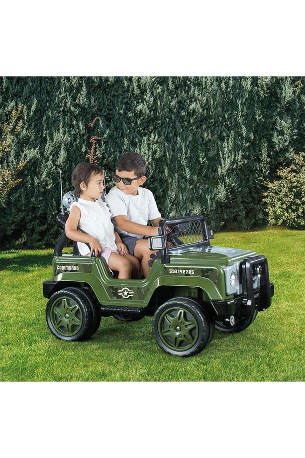 Commando Military 12 V With Radio ve Mp3 Player Akülü Araba 36 m+ Yeşil 8083 - 5