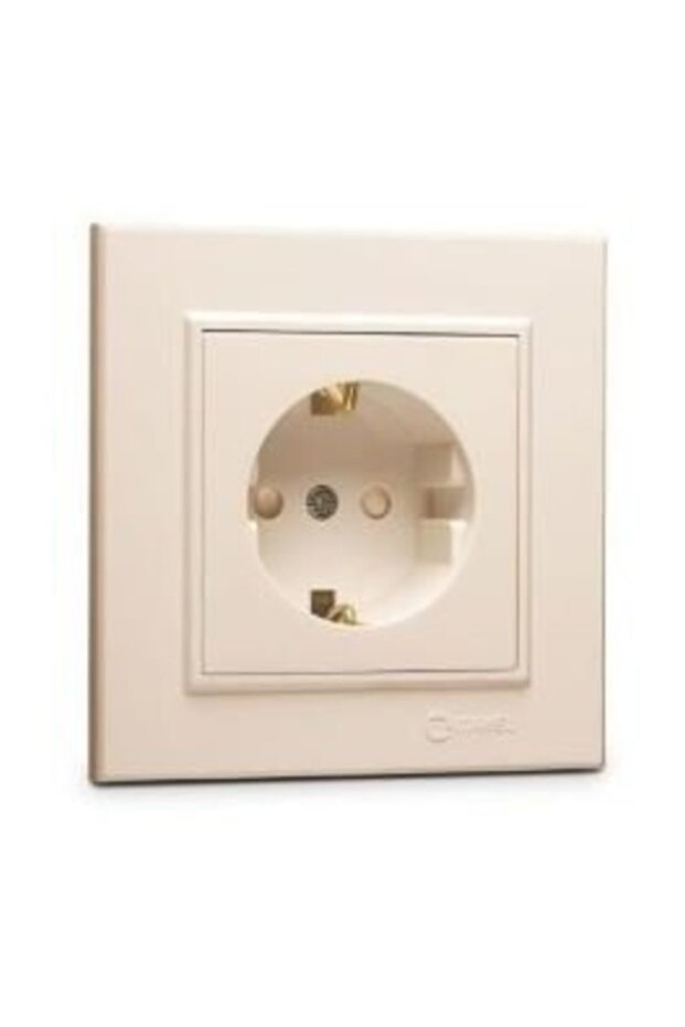 Karea Topraklı Priz Krem - 1