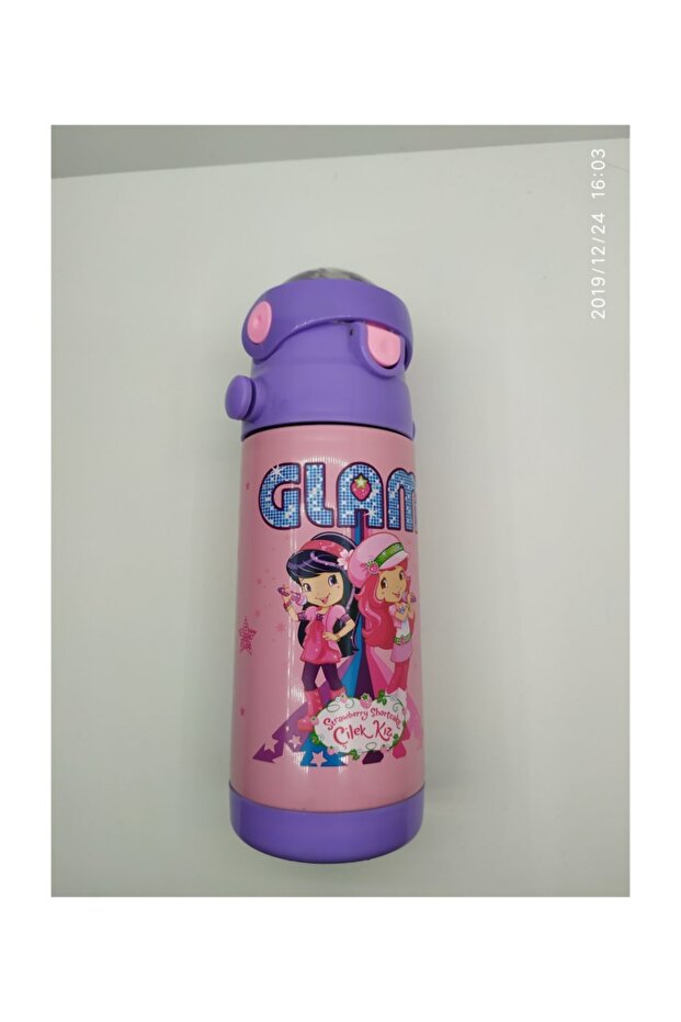 Çilek Kız Termoslu Çelik Matara 500 Ml - 1