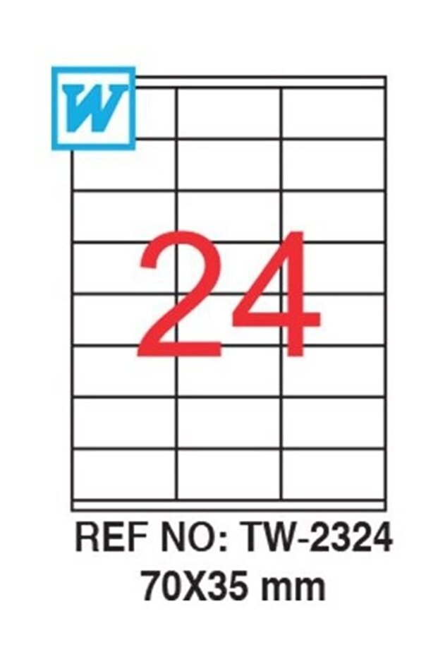 ملصق ليزر موديل Tw-2324 مقاس 70 × 35 مم