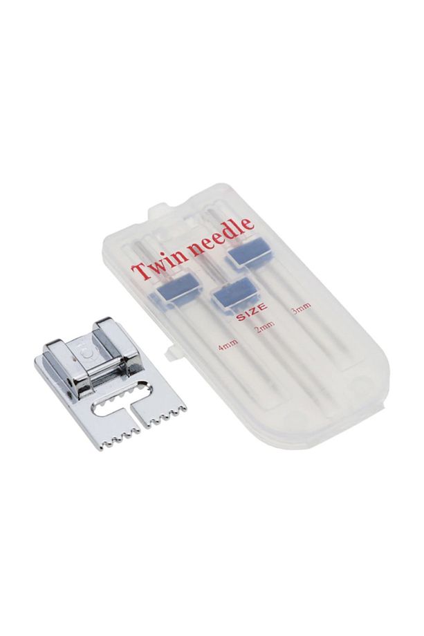 Nervür Çiftli Ev Tipi Dikiş Makine Nervür Dikme Iğne Ve Ayak Seti - 1