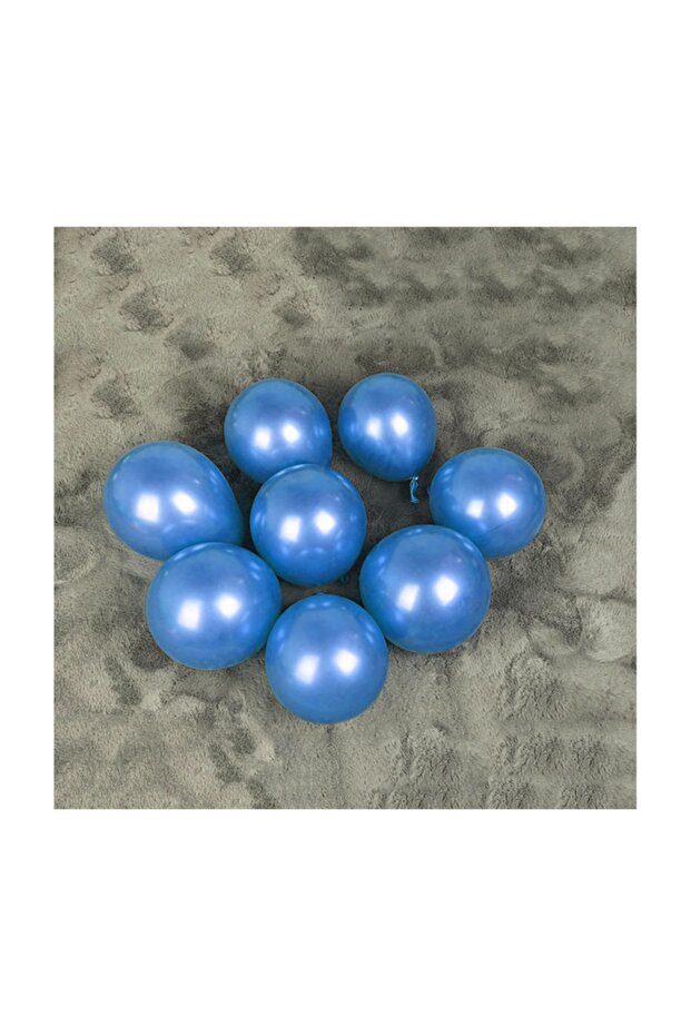 Chrome Shiny Balloon Blue 5 Inch 50 Pieces