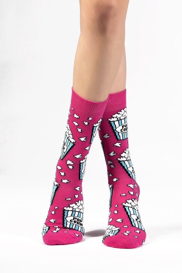 Pop Corn Desenli Çorap - 2