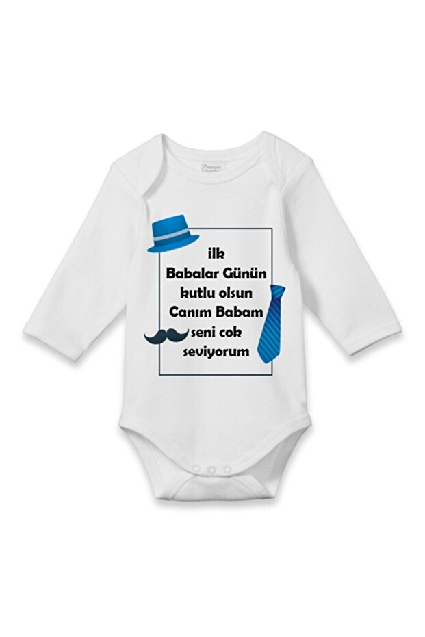 Unisex Baby White Unique Son Printed Bodysuit