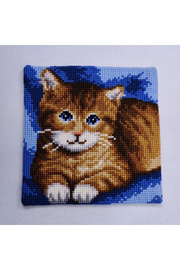 Processed Tapestry Pillow Cat Pattern yviiD - 1