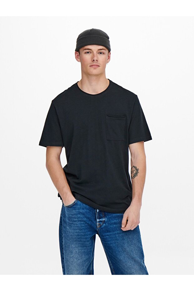 TEE ONSROY REG SS SLUB POCKET - 1