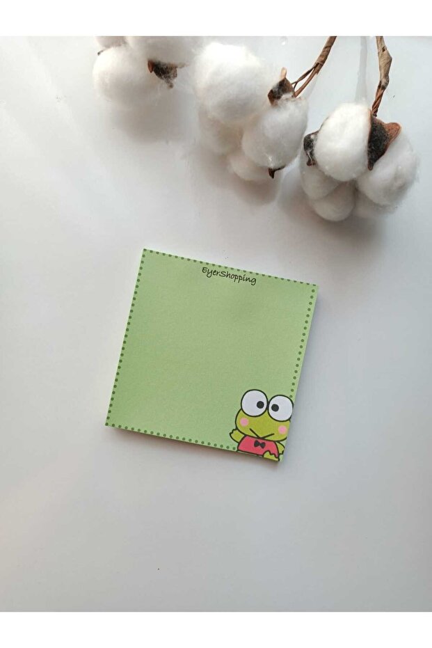 Sanrio Hello Kitty Memopad Notepad Memo Pad Check Pluck Glue Notebook Green - 1