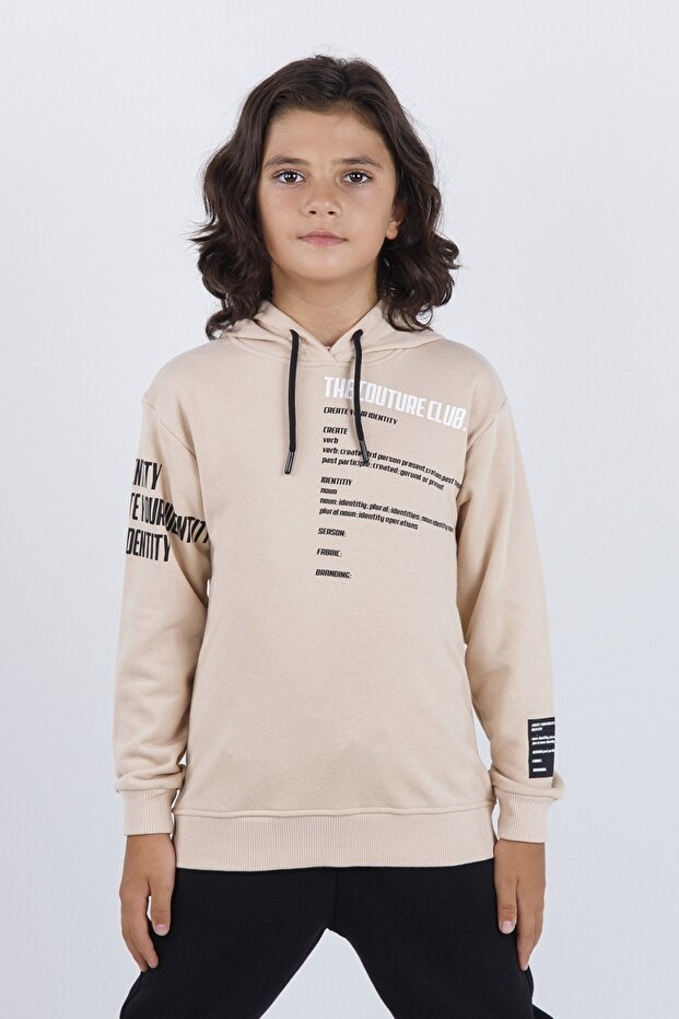 8-14 Years Old Hooded Boy Sweatshirt