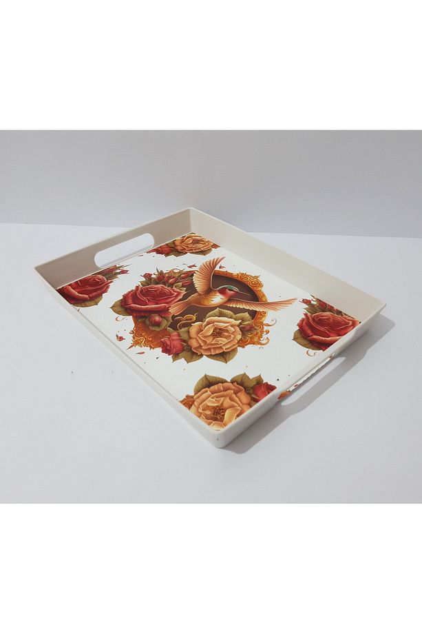 Çay Tepsi Plastik Desenli Çay Tepsisi - 4