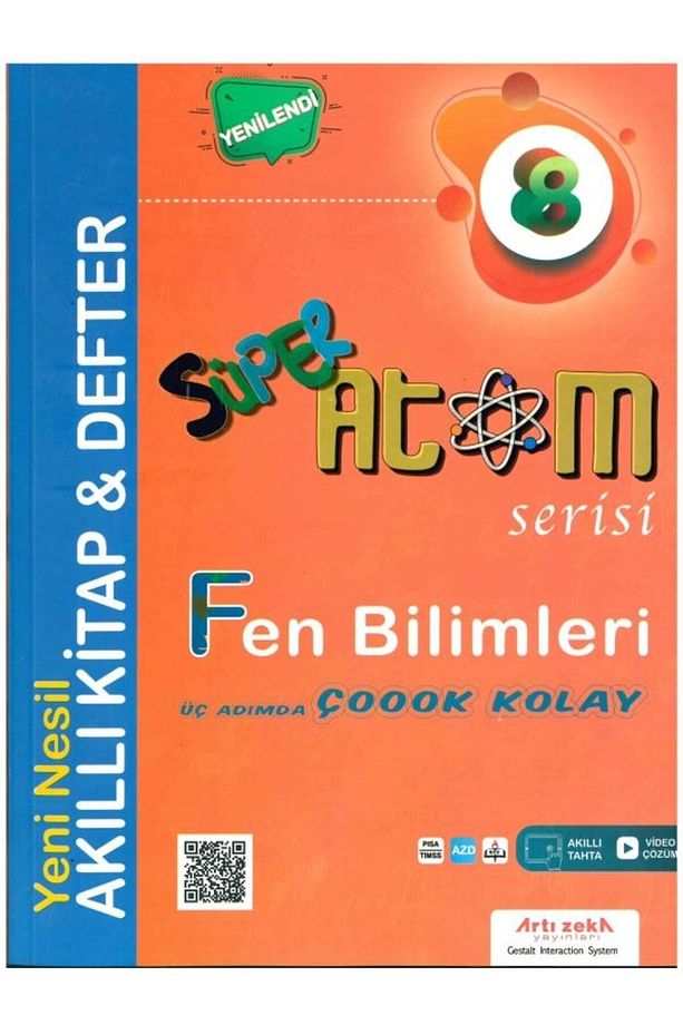 8.sınıf Yeni Nesil Süper Atom Fen Bilimleri Konu Föyleri Akıllı Kitap & Defter 2022 - 1
